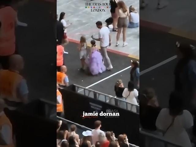 Jamie Dornan with daughters, Dulcie & Elva at Taylor Swift Eras Tour| #wembleystadium  London