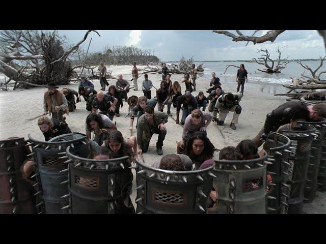 Слаженная командная работа против зомби [отрывок Ходячие мертвецы s10e01]