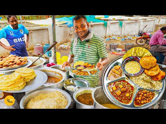 Roadside Mini Restaurant Serves Unlimited Kachori With 6 Gravy Items Rs. 30/- Only l Prayagraj Food