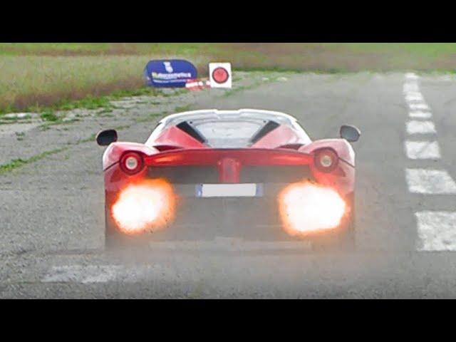 Ferrari LaFerrari w/ Titanium Exhaust Sound: Accelerations, Revs & Fly Bys on Airstrip & on Track!