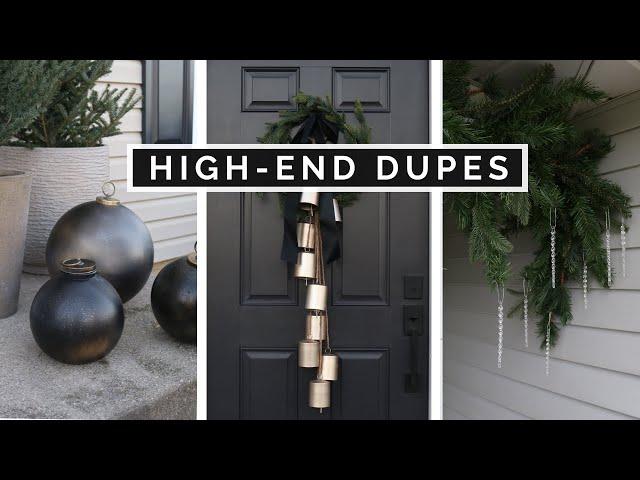 DIY HIGH END HOME DECOR DUPES | OUTDOOR CHRISTMAS DECORATING HACKS ON A BUDGET