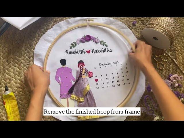 Handmade Wedding Embroidery Hoop Packaging | Knot Your Type | Embroidery