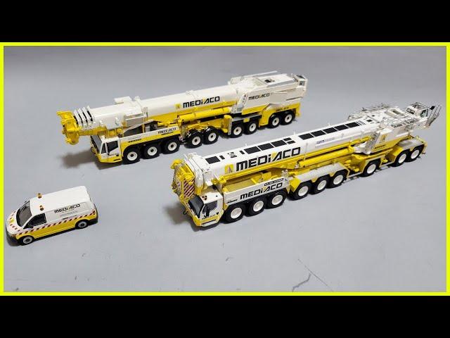 imc models 1/50 DEMAG AC700-9 & WSI 1/50 LIEBHERR LTM1750-9.1 mediaco crane models 립헬모형 중장비크레인 모형수집