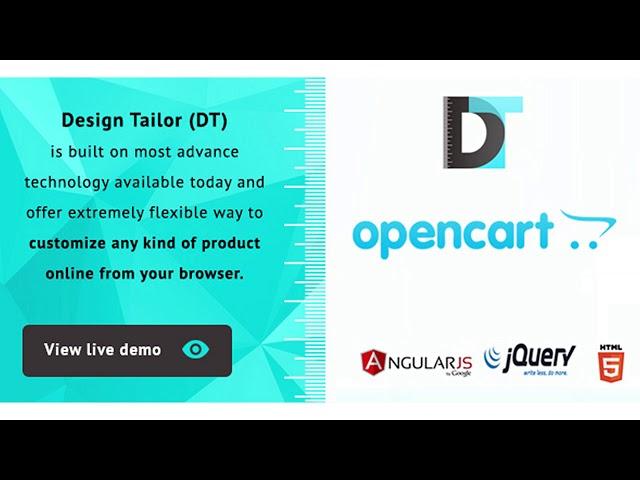 Design Tailor - Custom Product Designer Plugin Opencart | Codecanyon Scripts and Snippets