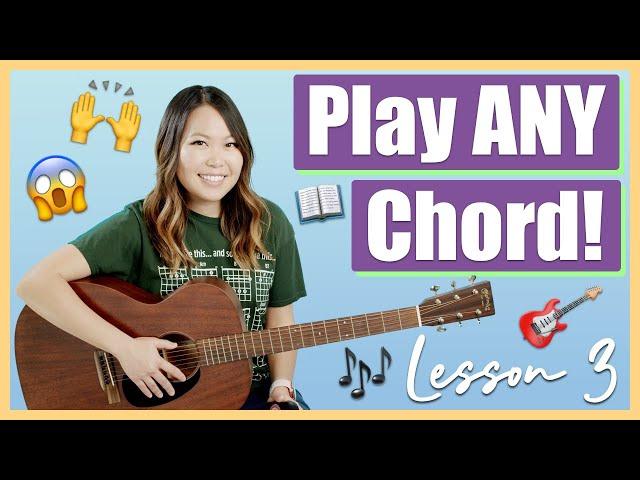 Guitar Lessons for Beginners: Episode 3 - You Can Play ANY Chord!  Learn How to Read Chord Charts