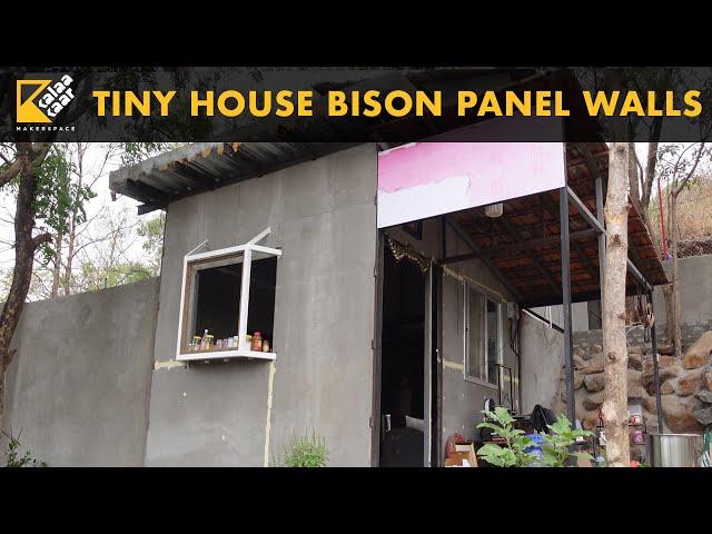 Putting up Bison Panel walls - Tiny House