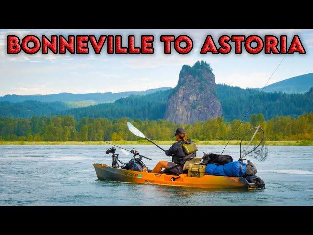 Traveling 120 MILES On KAYAK - Bonneville To Astoria CHALLENGE!