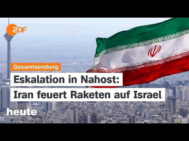 heute 19:00 Uhr vom 01.10.2024 Iran startet Angriff auf Israel, BKA-Gesetz teils verfassungswidrig