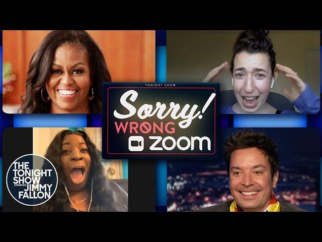 Michelle Obama and Jimmy Crash Random Zoom Meetings | The Tonight Show Starring Jimmy Fallon