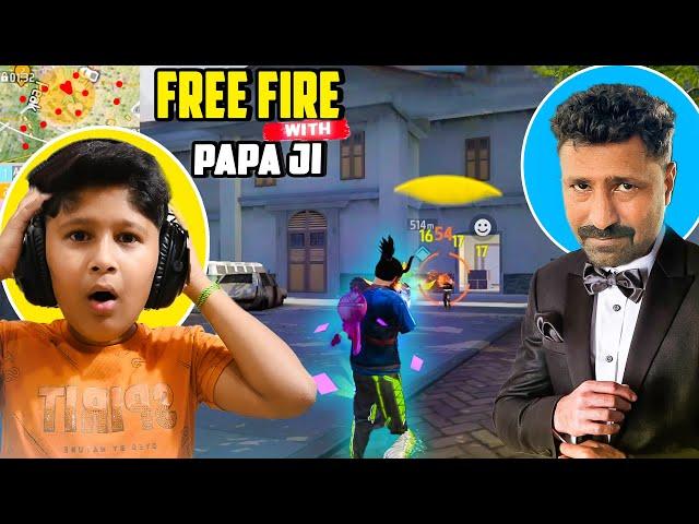 PLAYING FREE FIRE  WITH MY PAPA JI  | CHINU GAMEZ |