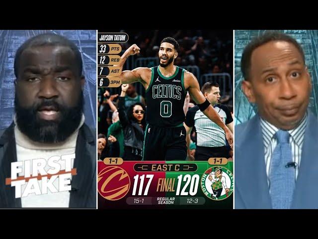 FIRST TAKE | "Celtics showed Cavs what a REAL contender looks like!" - Perk on Tatum beat Cavaliers