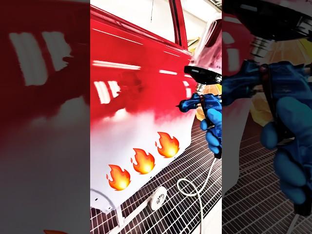 RADIANT RED HITS DIFFERENT! #satisfying #asmr #car #truck #painting #fyp