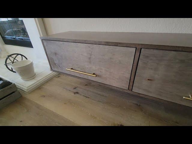 New TV console door with soft close hinges