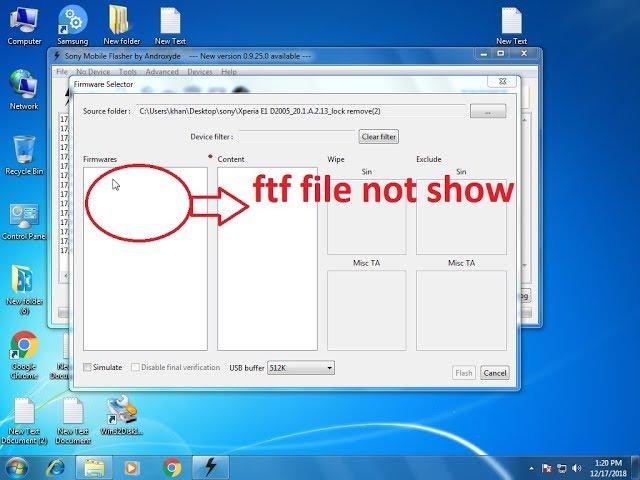 sony flash tools ftf  file not found resat file solve