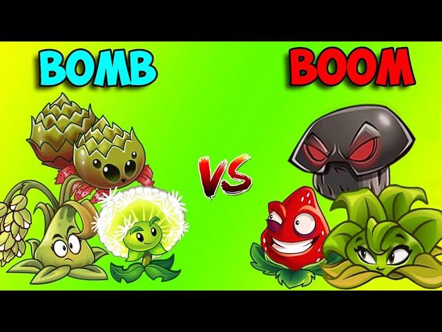 Team 3 BOMB vs BOOM Battlez - Who Will Win? - Pvz 2 Team Plant vs Team Plant