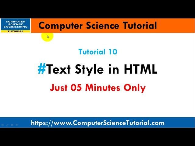 Text Style in HTML