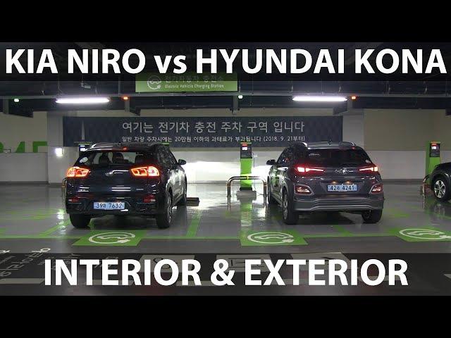 Kona vs Niro comparison of exterior & interior