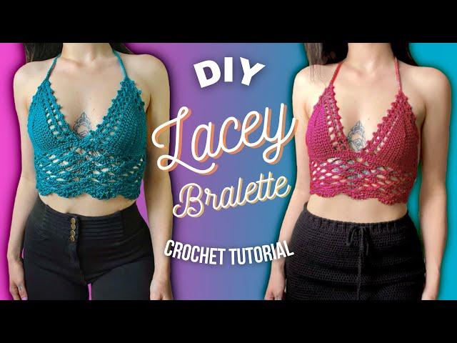 Lace Detailed Bralette for all sizes | DIY Crochet Tutorial