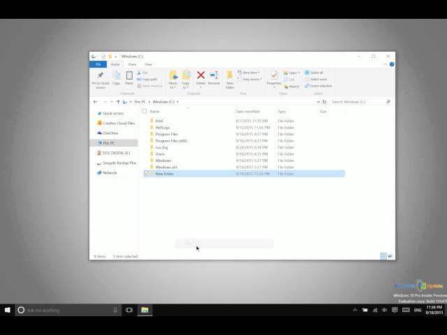 Windows 10 - Creating, Copying, Moving, and Renaming Files and Folders