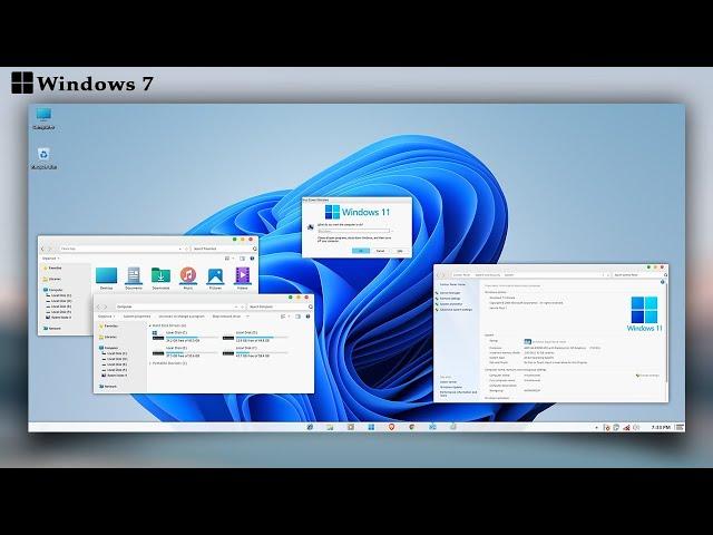 Windows 11 Theme For Windows 7 || Make Windows 7 Look Like Windows 11 || Windows 7 Ultimate