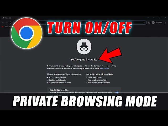 How to Turn ON/OFF Incognito Mode on PC | Google Chrome Browser