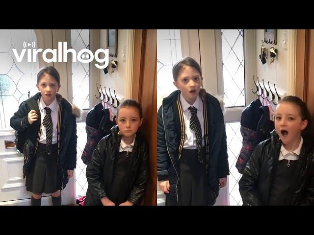 Dad Gets Daughters with Back to School April Fool's Day Gag || ViralHog