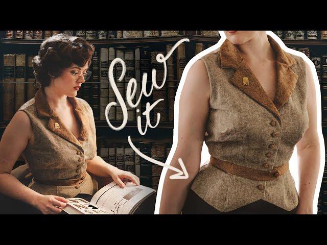 Sewing a vintage librarian vest! Aka Evie from the Mummy - 1930s Pattern McCalls 7056