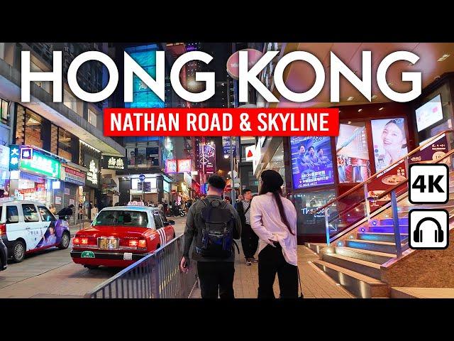 HONGKONG  Nightlife between Skyscrapers | 4K Walking Tour