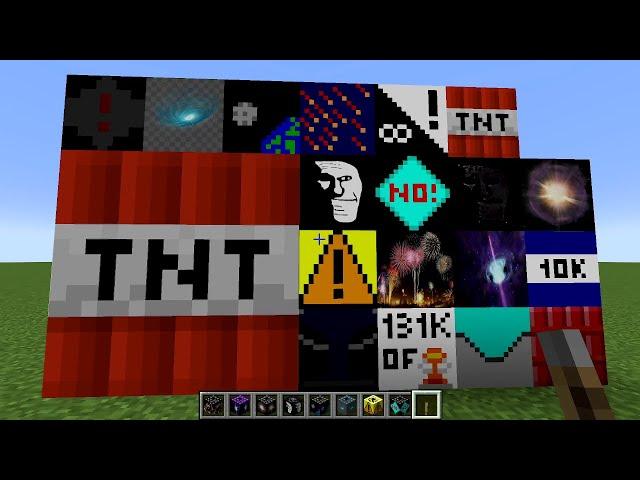 Minecraft: MEGA TNT MOD All Tier 4 Tnts (19+ TNT Explosions) in one video