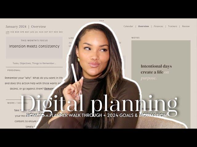 Start 2024 strong! Digital plan & journal with me + motivation for 2024 | Allyiahsface