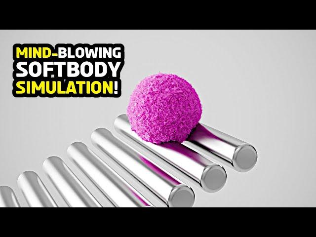 Softbody Simulation - 3D squishy Ball Satisfying Animation 4K 60FPS