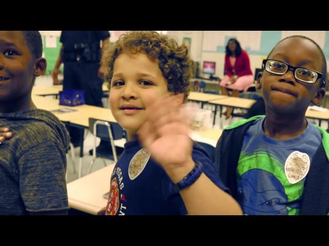 City of Griffin Police Officers (SuperHeroes) visit local schools