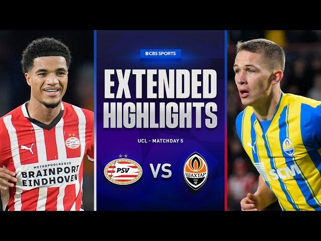 PSV vs. Shakhtar Donetsk: Extended Highlights | UCL League Phase MD 5 | CBS Sports Golazo