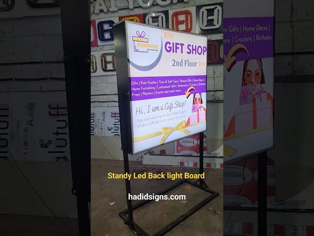 Standy Led Back-light Sign Board, Flex Boards Manufacturer #signage #ledsignboard #GolwSignBoard