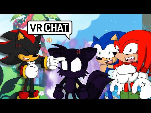 SONIC WATCHES SHADOW MAKE TAILS GO DARK FORM IN VR CHAT! FEAT KNUCKLES