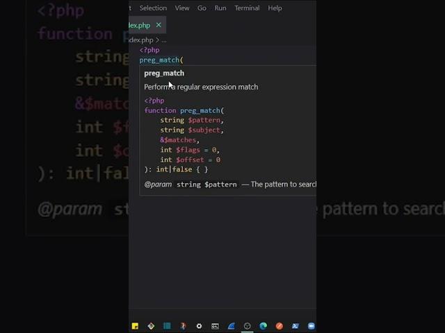 preg_match #21   // Top 100 php function used in 2022  #shorts