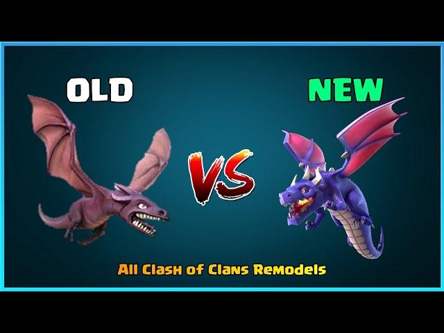 ALL CLASH OF CLANS REMODELS ~ OLD vs NEW *2022*