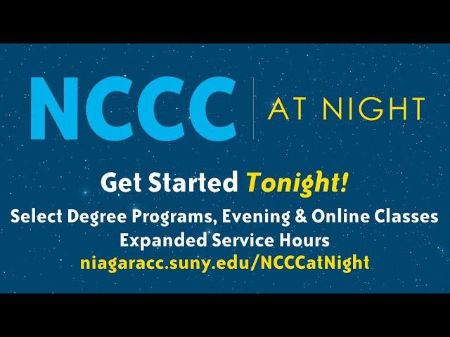 NCCC at Night! Enroll Now!