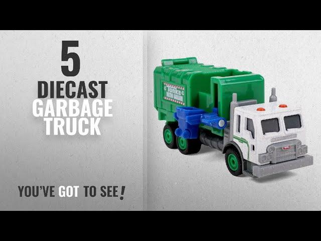 Top 10 Diecast Garbage Truck [2018]: Tonka Diecast Big Rigs Side Arm Garbage Truck