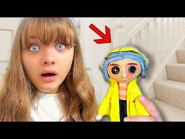 CORALINE RETURNS! Coraline CREEPY doll is BACK in our HOUSE!