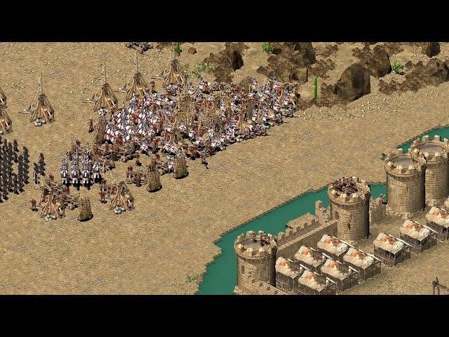 Stronghold Crusader Multiplayer - Kornel vs SergiuHellDragoonHQ | Deathmatch [1080p/HD]