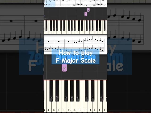 How to play F Major Scale, beginner music theory lesson