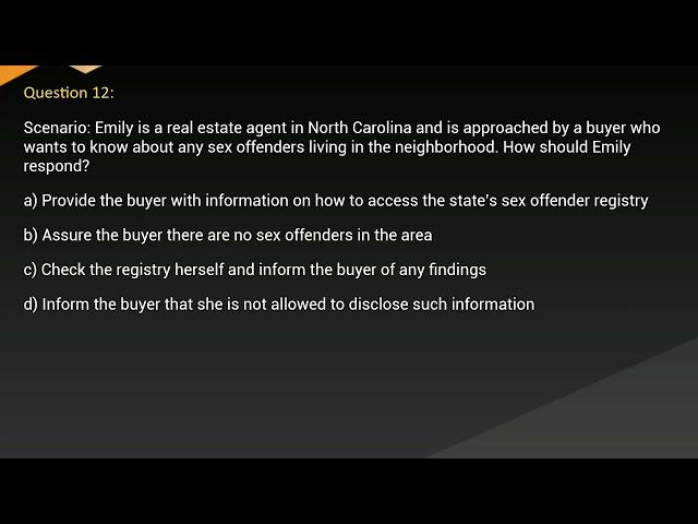 North Carolina Real Estate Salesperson Exam Free Practice Questions