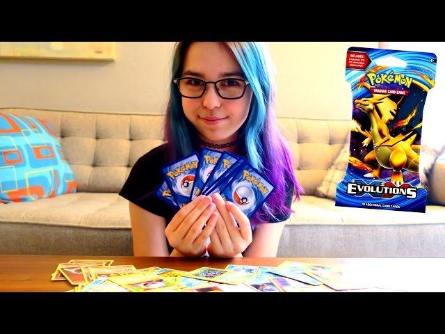 OPENING 5 POKEMON XY EVOLUTIONS BOOSTER PACKS | RADIOJH AUDREY