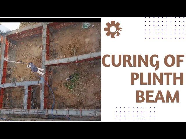 CURING OF PLINTH BEAM‍️ #curing #construction #beam