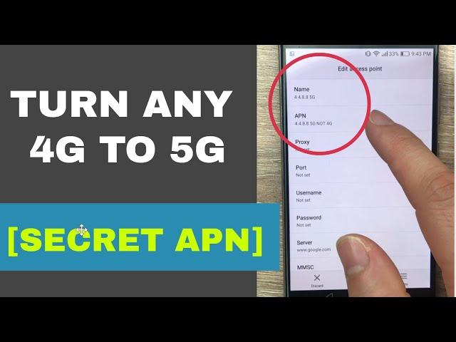 Secret APN that converts 4G to 5G on any network | Increase 4G Speed