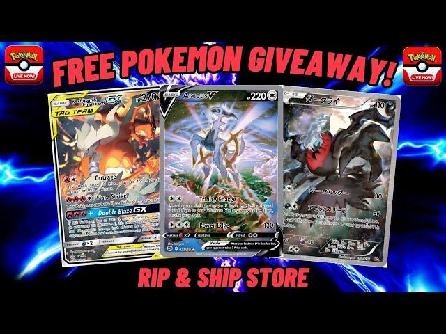 Live -  Free Giveaways! Pokémon Cards & Rip & Ship Store!