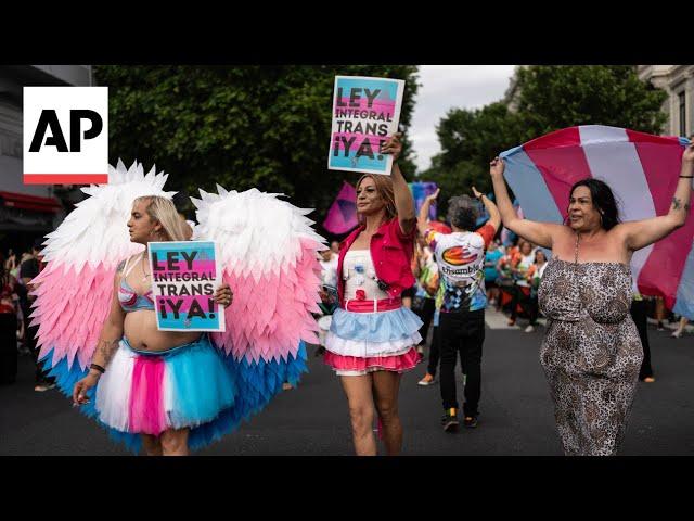 Thousands gather for first gay pride march of the Javier Milei era in Argentina