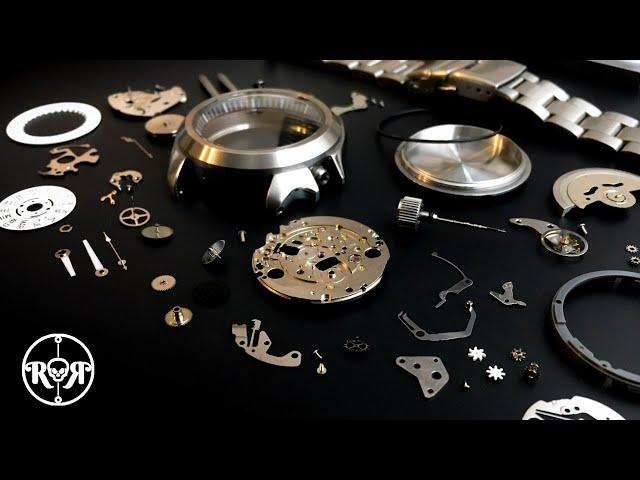 ASMR | The watch puzzle - Seiko Galaxy Dial - NH36 mechanical watch movement assembly