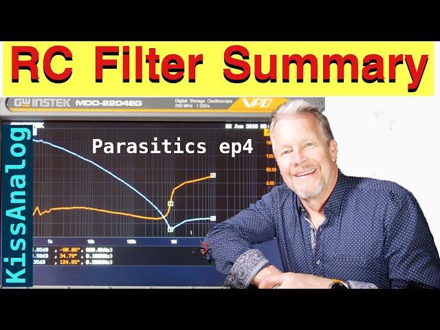 RC filter analysis and capacitor parasitics